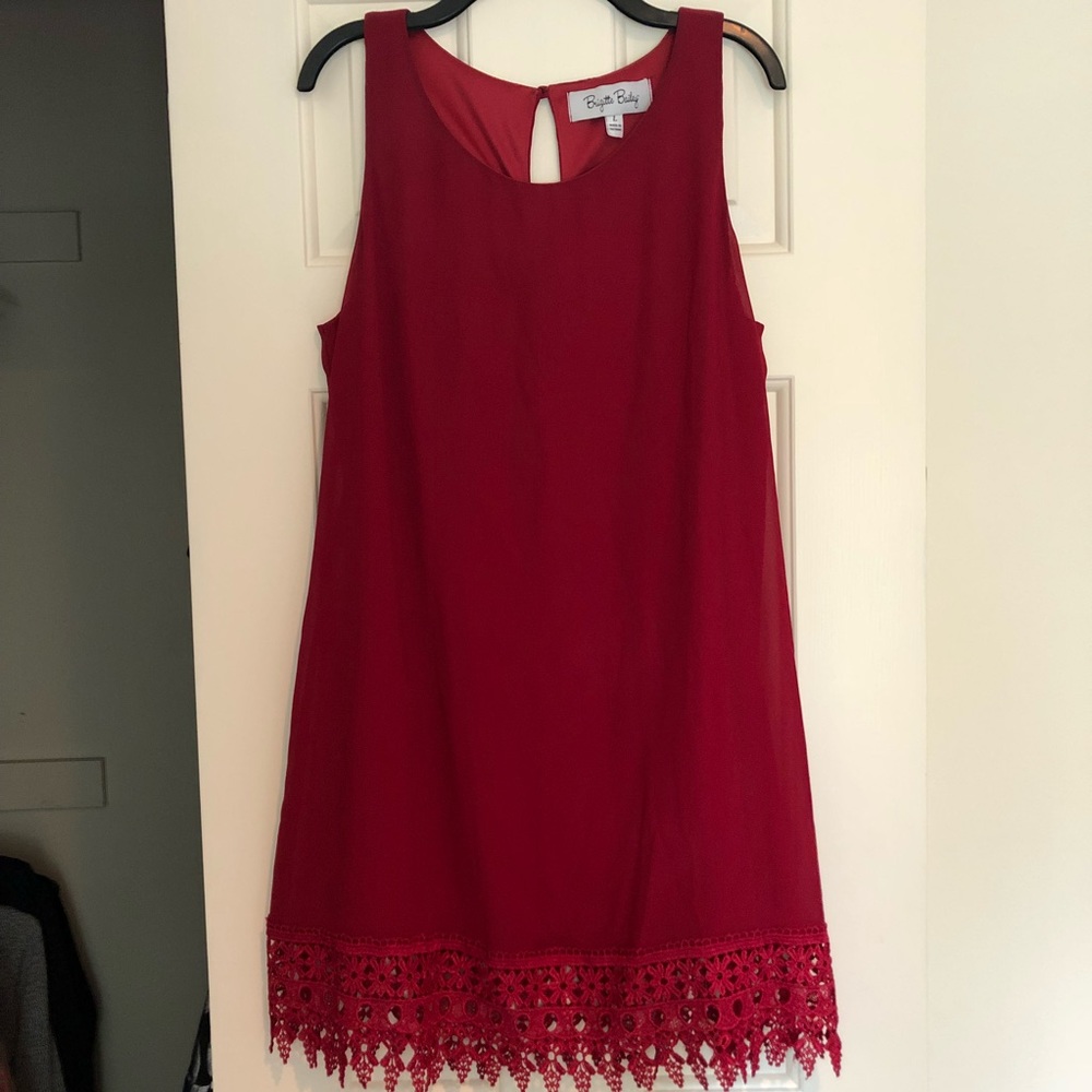 Red shift dress